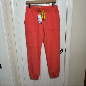 FIGS Women’s Hot Coral Scrub Pants Size Small NWT